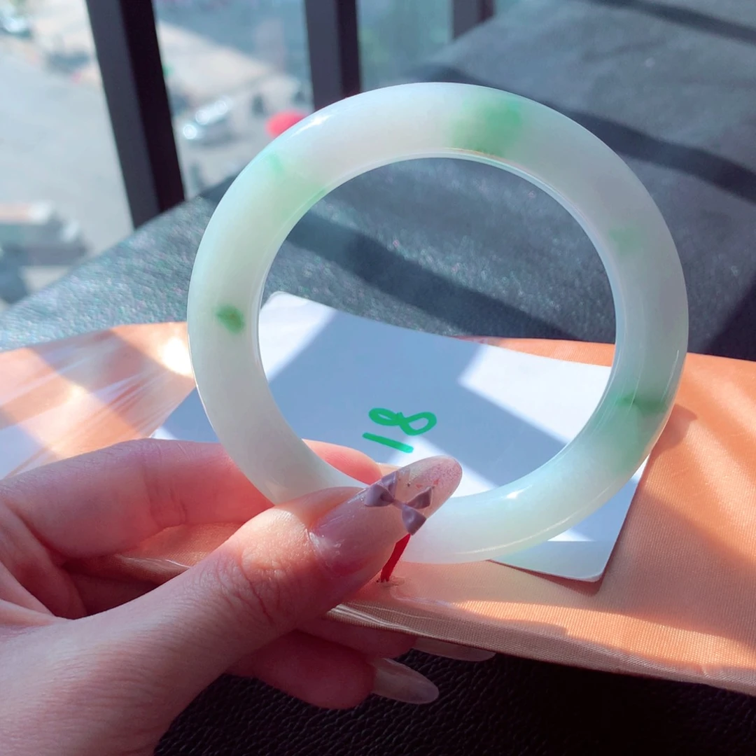 未镶嵌手镯翡翠天然缅甸翡翠A货手镯 18号