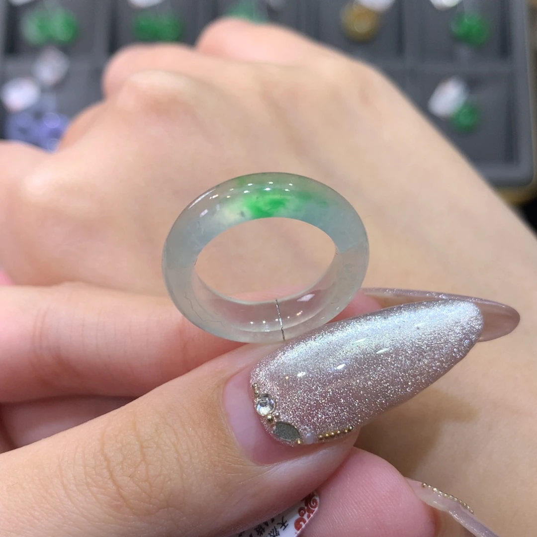 翡翠戒指未镶嵌11荧光棒