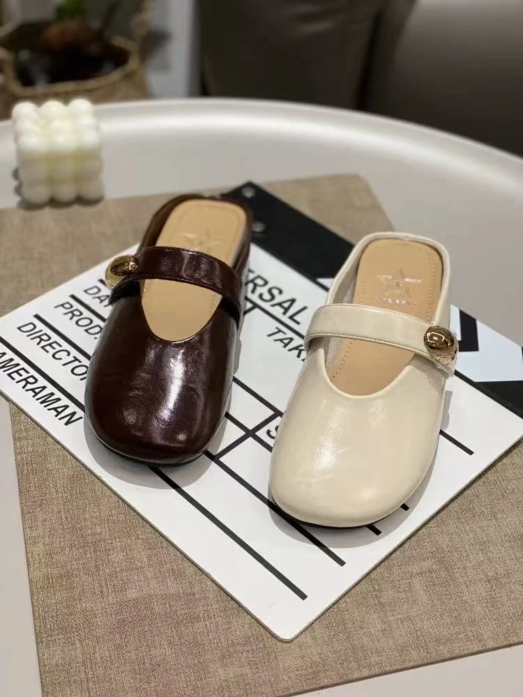 秋休闲款法式拖鞋女新款配裙子包头拖鞋5088