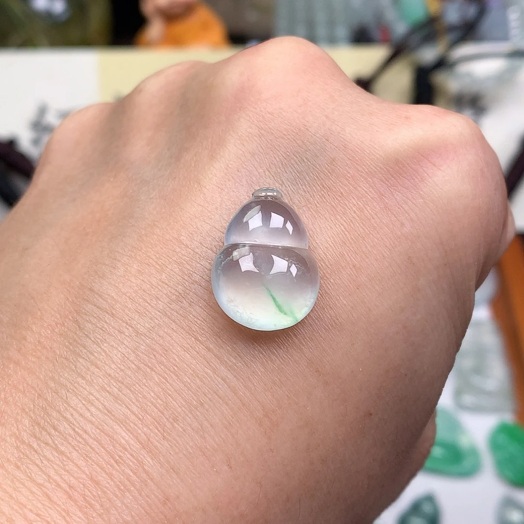 翡翠裸石缅甸天然A货翡翠冰种葫芦