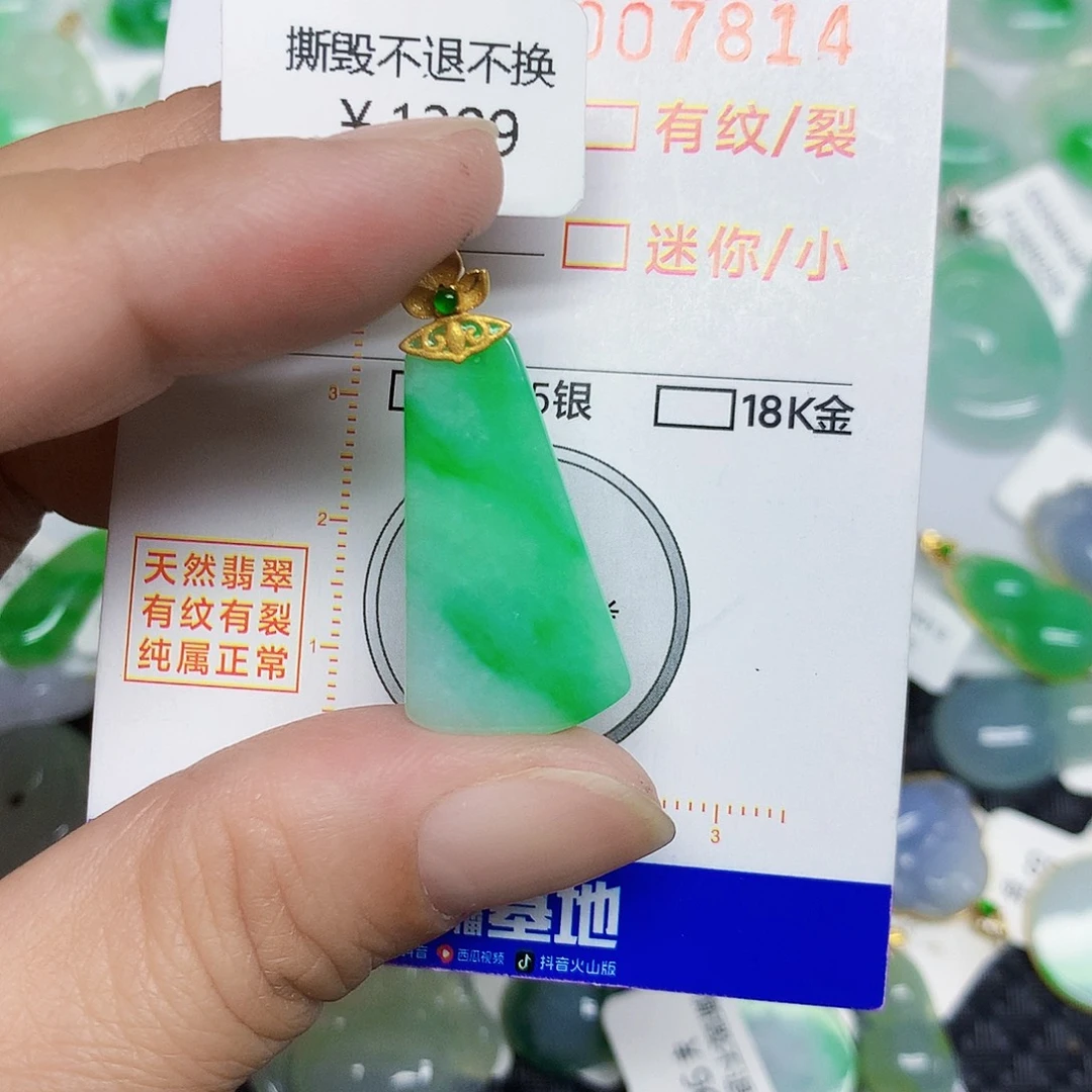 翡翠18K金镶嵌颈饰翡翠