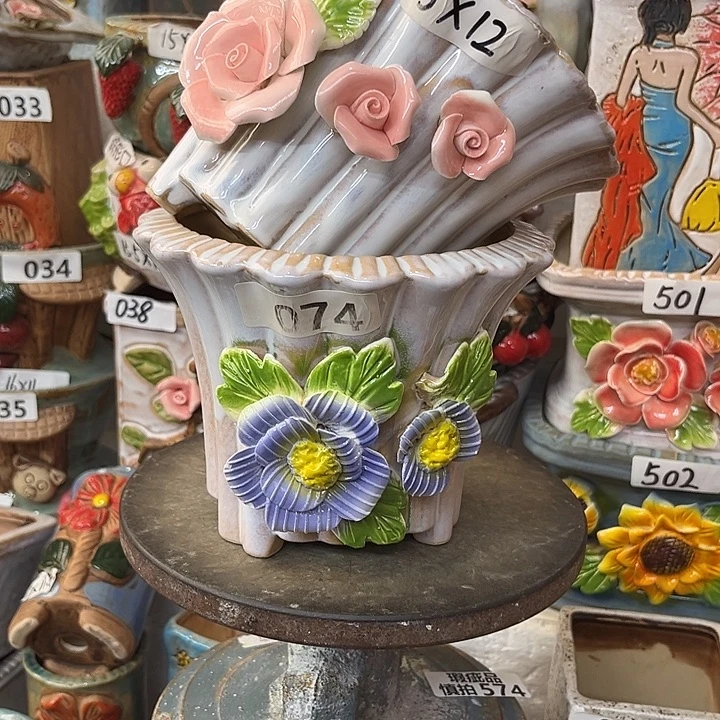 粗陶材质多肉花盆