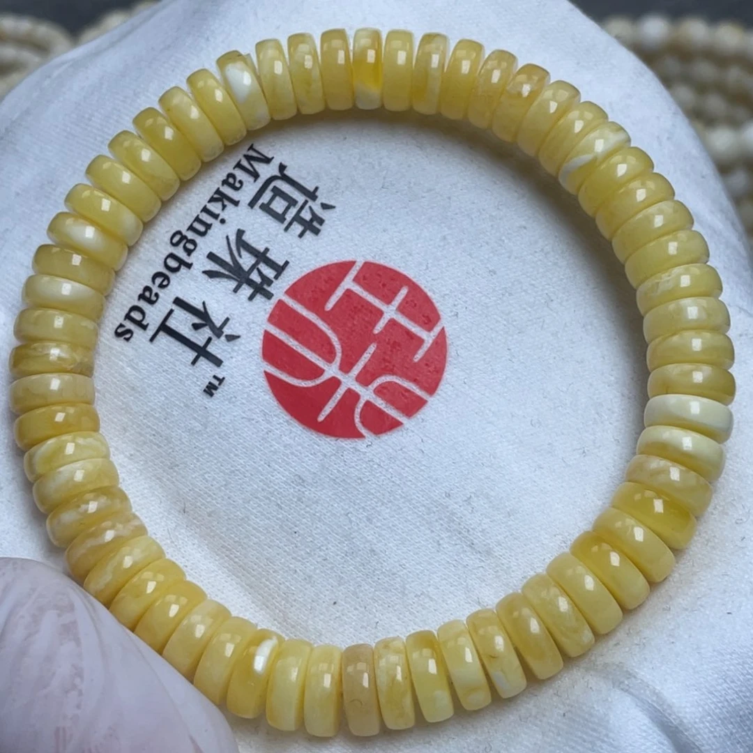 蜜蜡裸石未镶嵌9m蜜蜡手串
