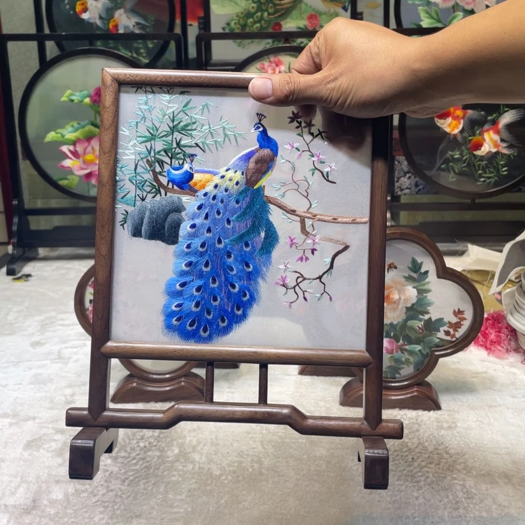 织绣非遗传承刺绣摆件