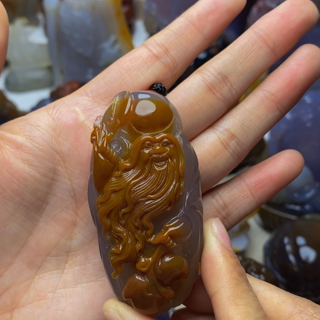 玛瑙/玉髓手把件未镶嵌