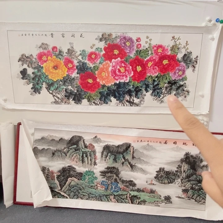 国画215*85尺寸带框包邮送到家