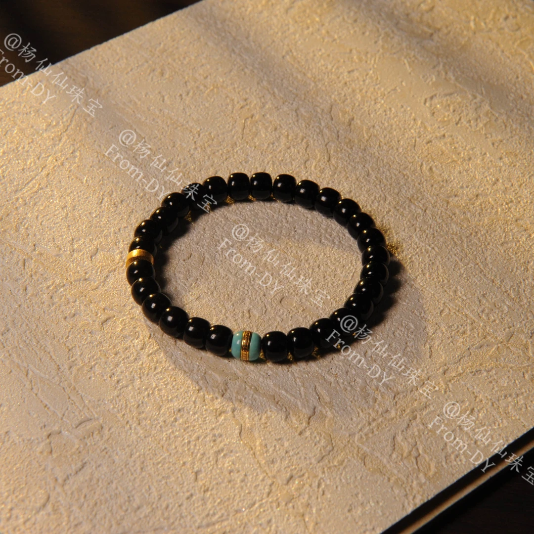 【杨仙仙珠宝】18K金镶嵌椰蒂（6mm）多宝手串-A3633