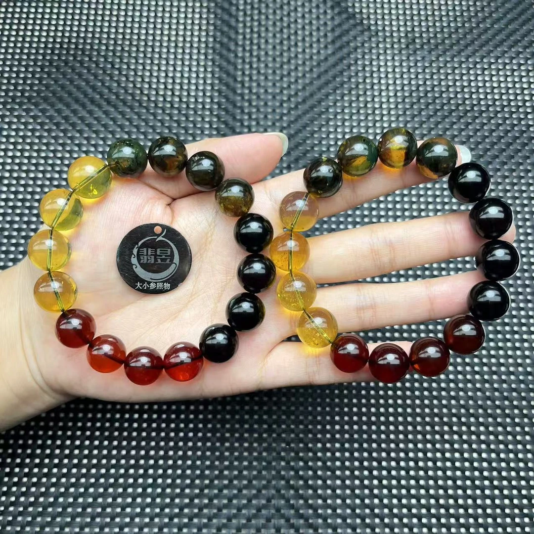 翡昱-N15-13452-琥珀手串/约12+/约12颗/-多样性发其一C