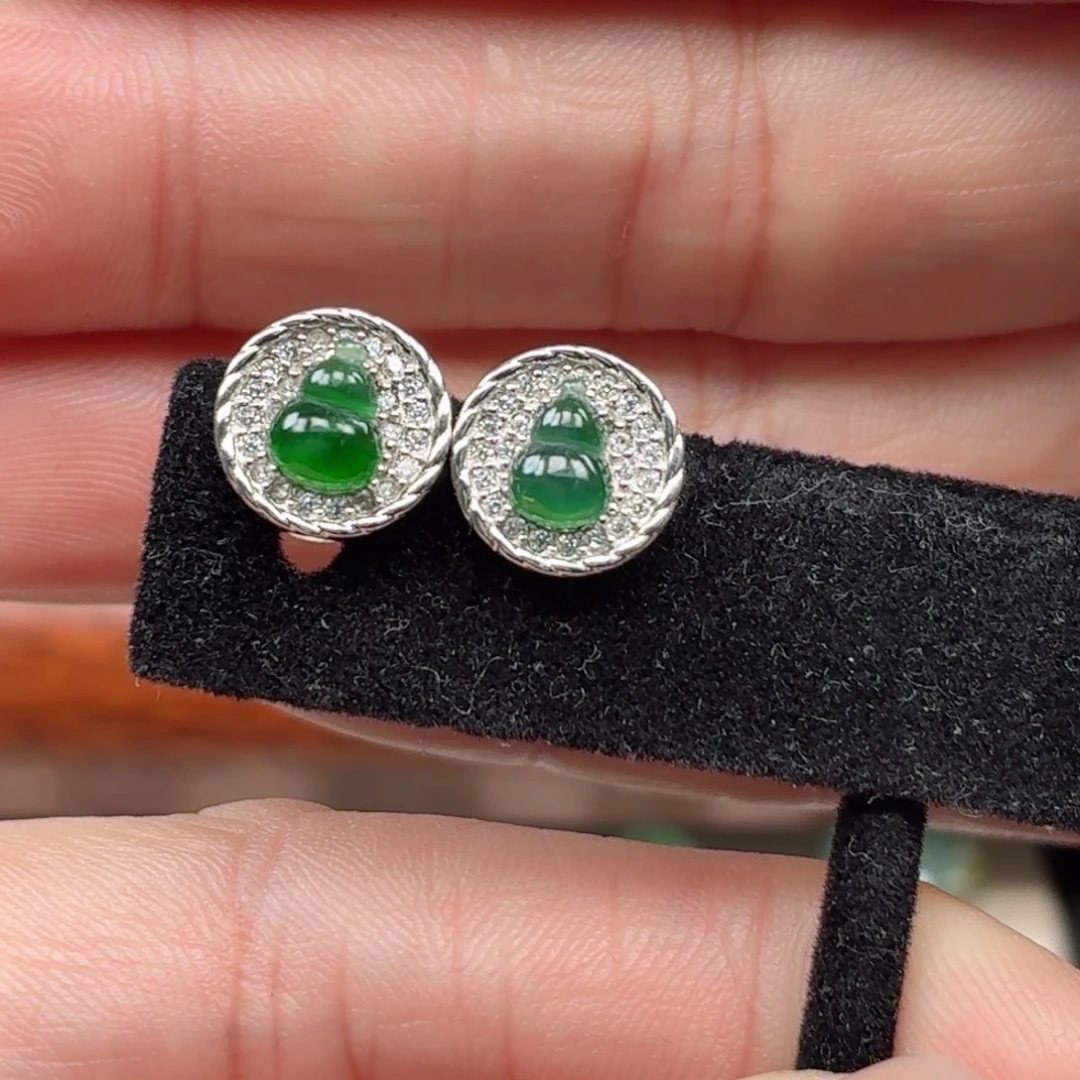 定制翡翠银S925镶嵌
