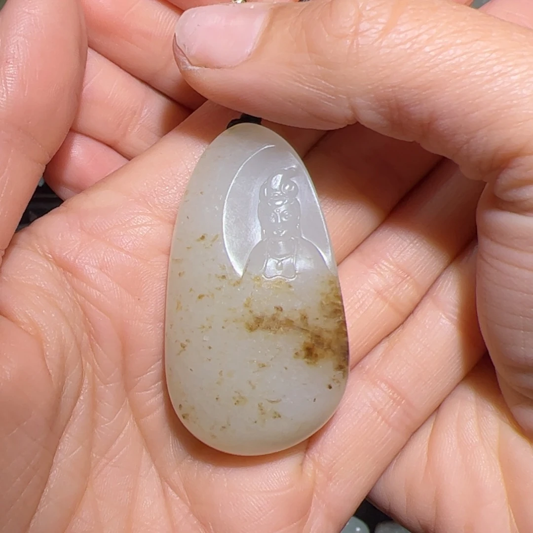 @***雪和田玉未镶嵌颈饰