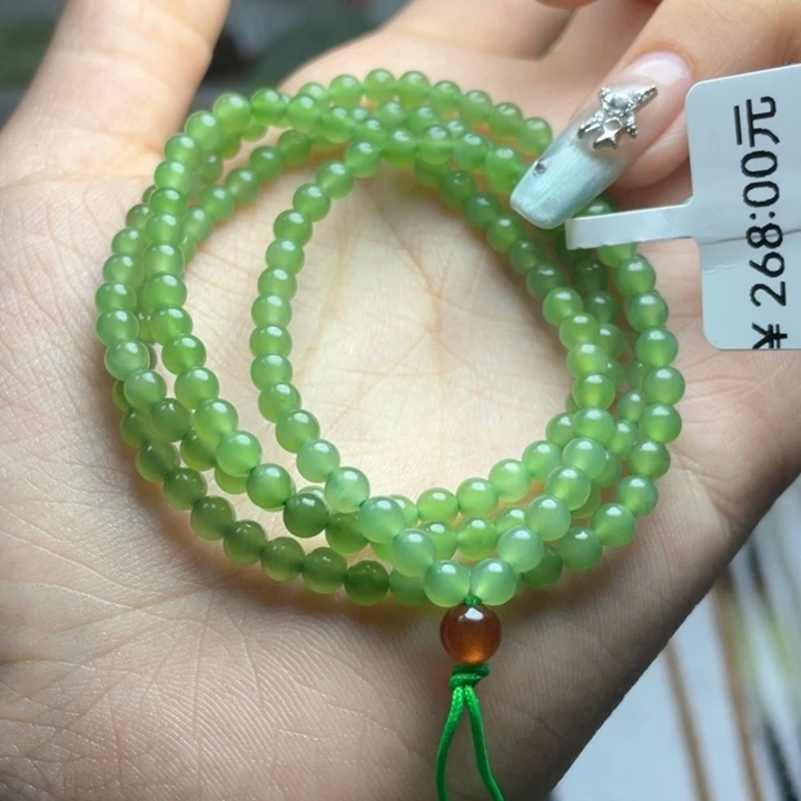 和田玉未镶嵌颈饰4mmy