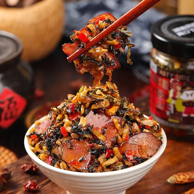Xiao Wei Er/小味儿腊肉外婆菜下饭菜湖南特色拌饭酱咸菜即食香辣