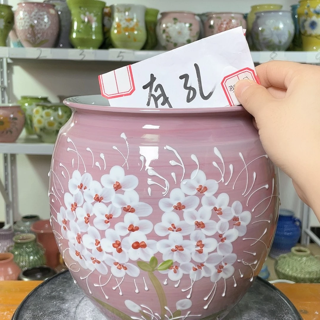 景德镇陶瓷花盆花期暇258