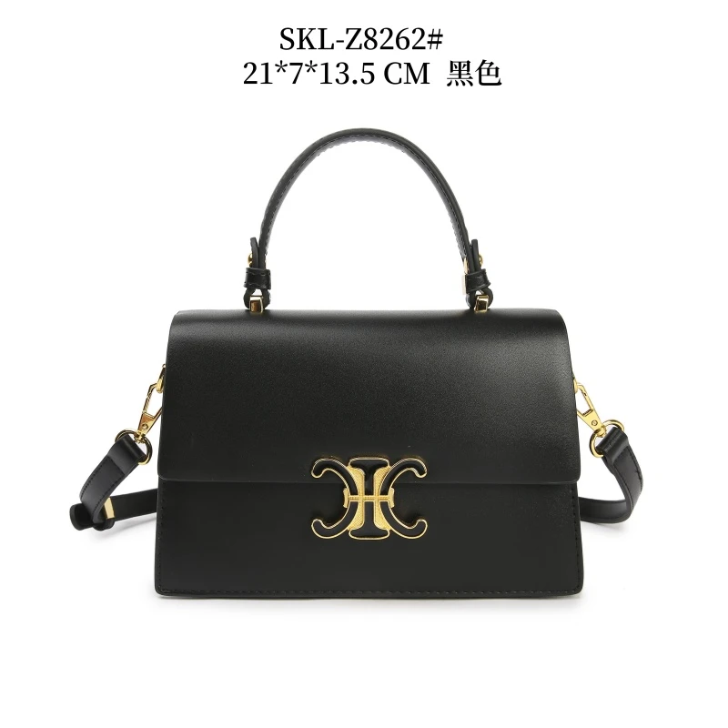 【特特甄选】SKL-Z8262-黑色轻奢斜挎式单根拉链单肩包mq包包