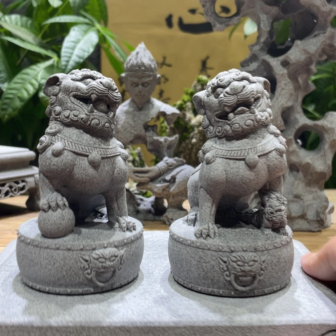 石材案头狮子一对
