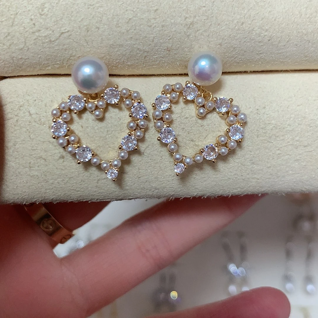 淡水珍珠耳饰合金