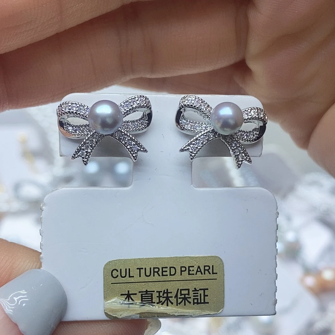 淡水珍珠耳钉未镶嵌