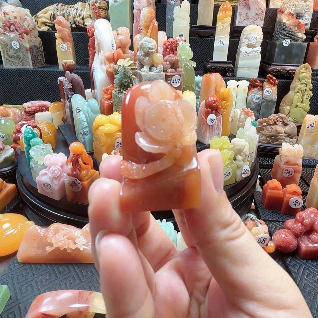 寿山石其他莲花印章