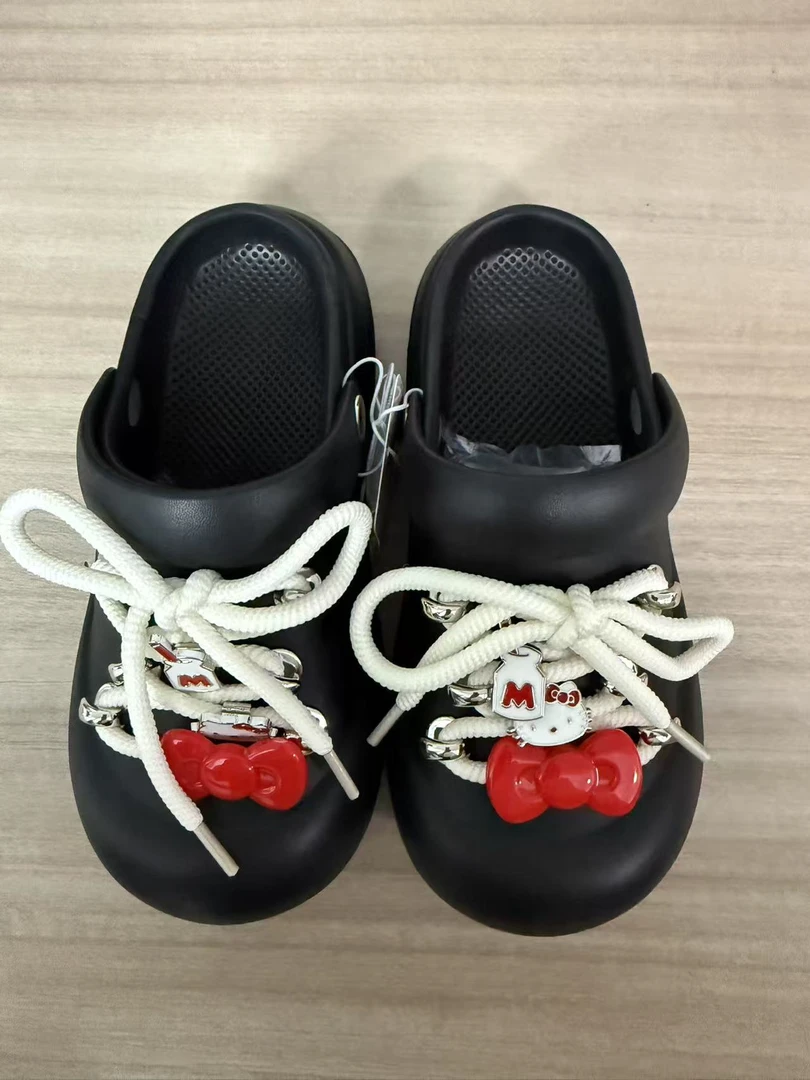 新款实体批发商超品质男女防滑包头洞洞鞋