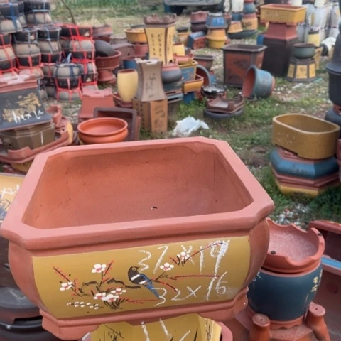 红陶紫砂花盆盆景盆栽