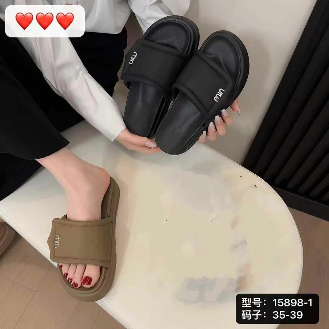 15988时尚百搭松糕一字厚底罗马夏季新款外穿休闲