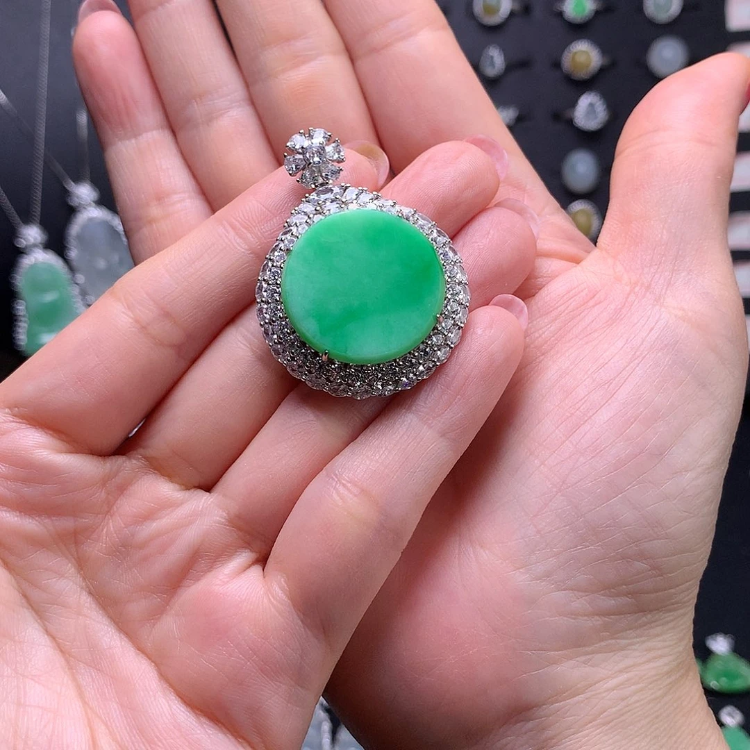 颈饰银S925镶嵌翡翠杨**_111111111