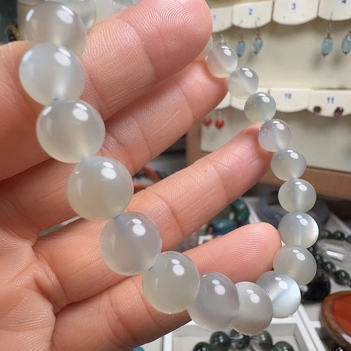 长石手链未镶嵌天然白月光石