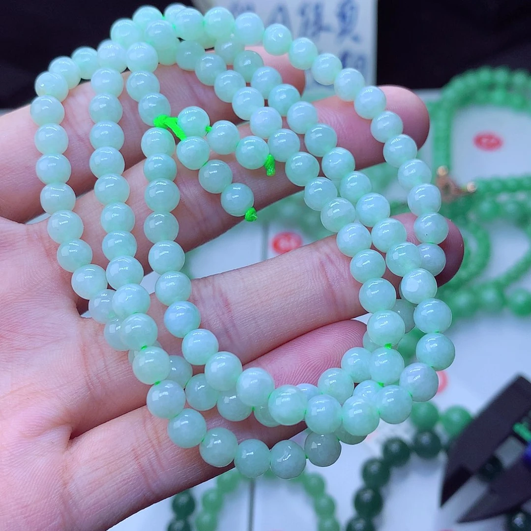 翡翠毛衣链未镶嵌