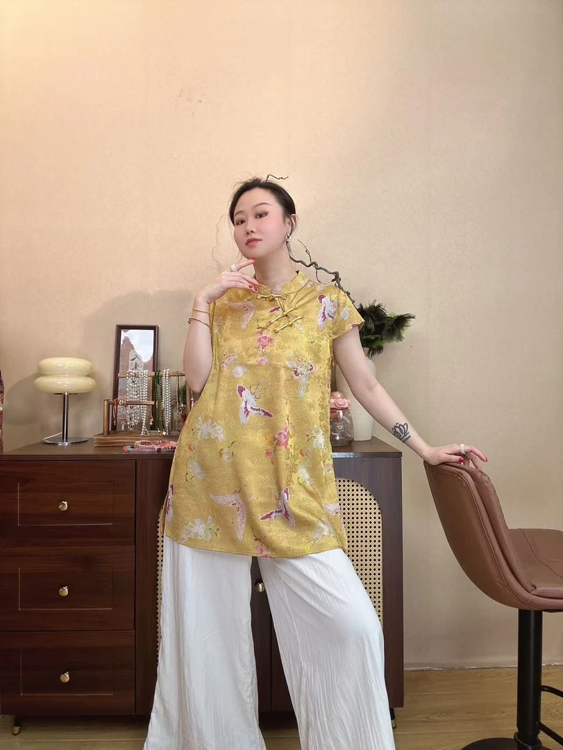 【澜公子9528】蝶翼翩翩*春夏飞袖新款气质百搭新中式国风中长款