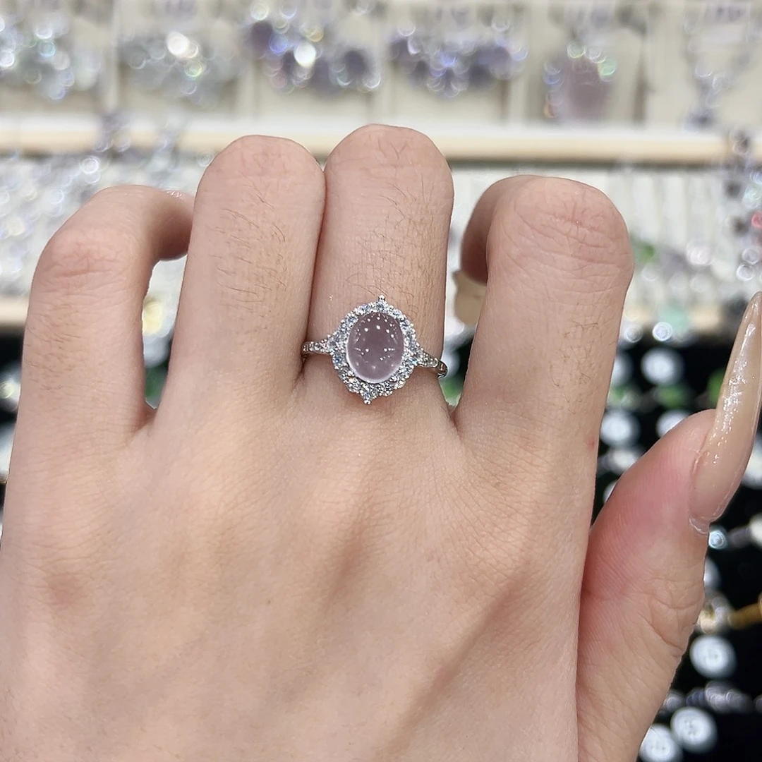 山***酒戒指萤石银S925镶嵌