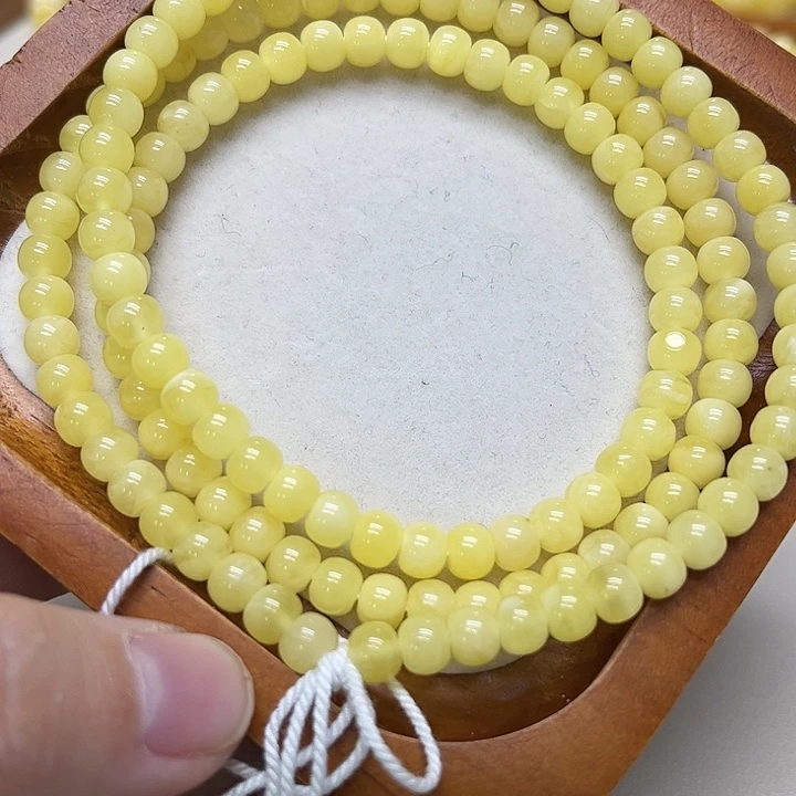 蜜蜡未镶嵌颈饰5.8mm蜜蜡老型链子