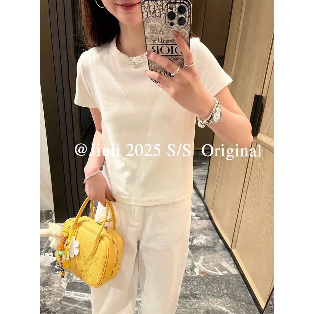 九莉【贝壳T】基础百搭纯色短袖T恤