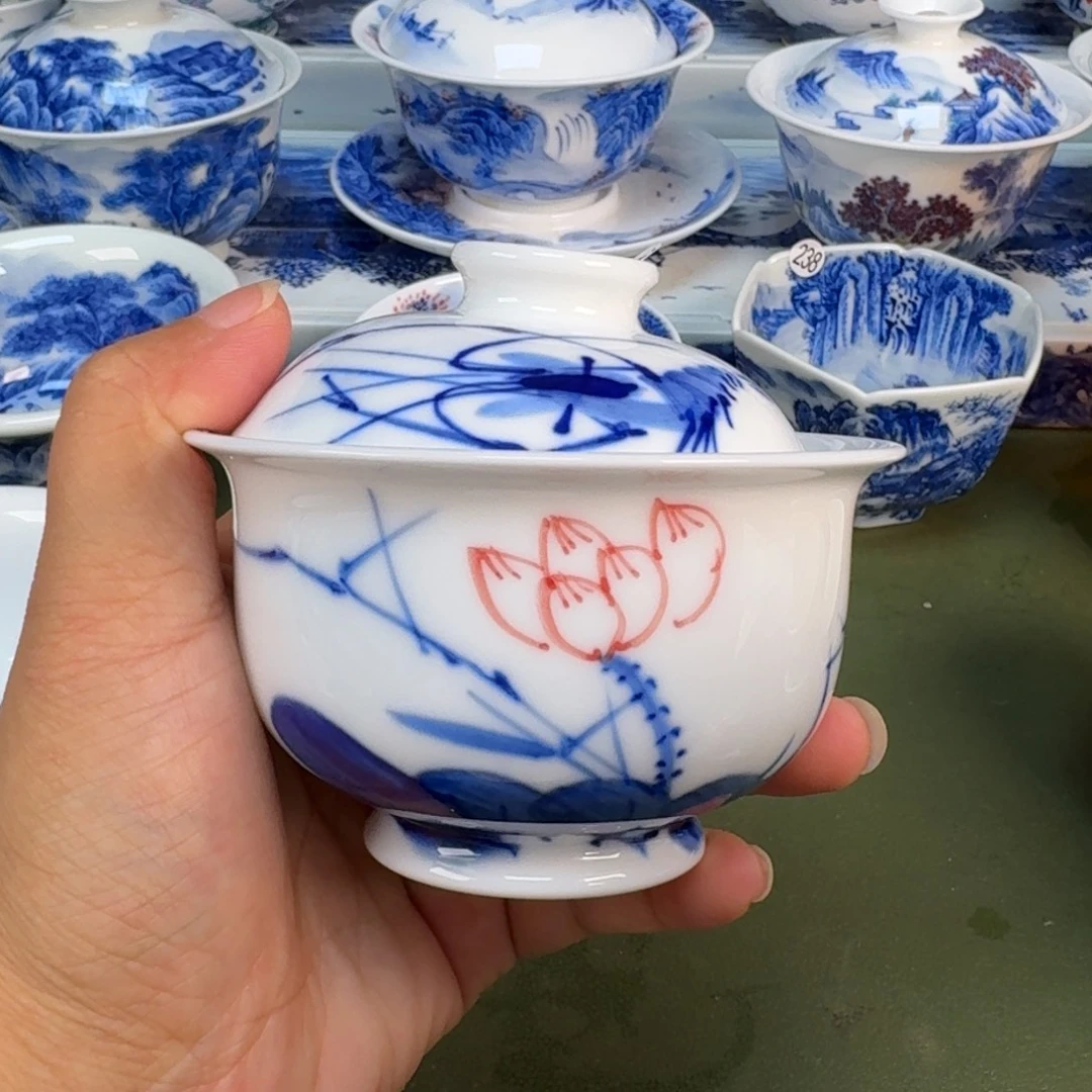 景德镇纯手绘茶具圆圆259
