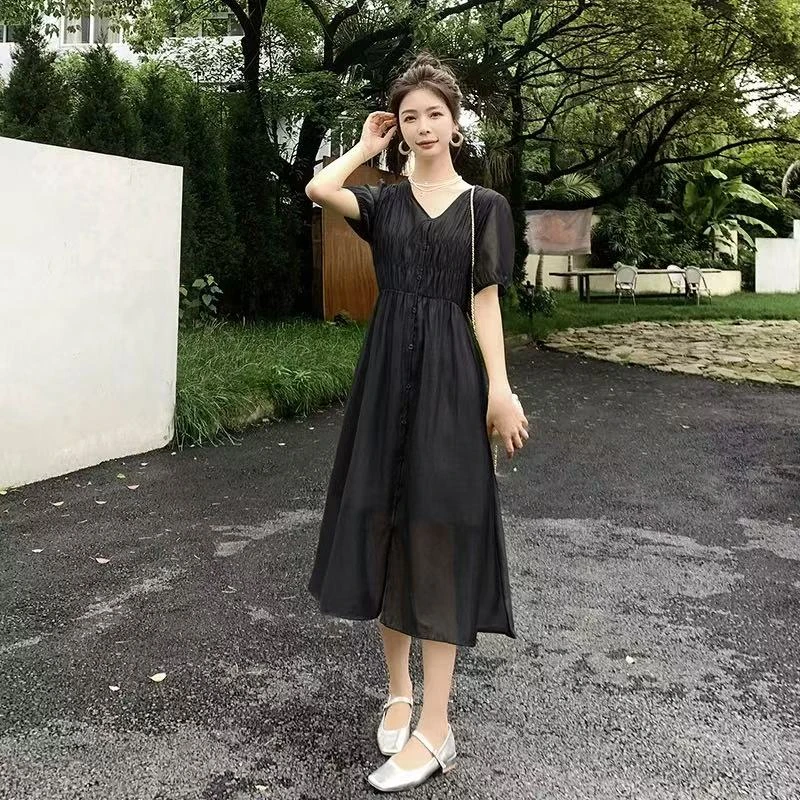 【PL013】2025新款夏季连衣裙减龄显瘦时尚显气质