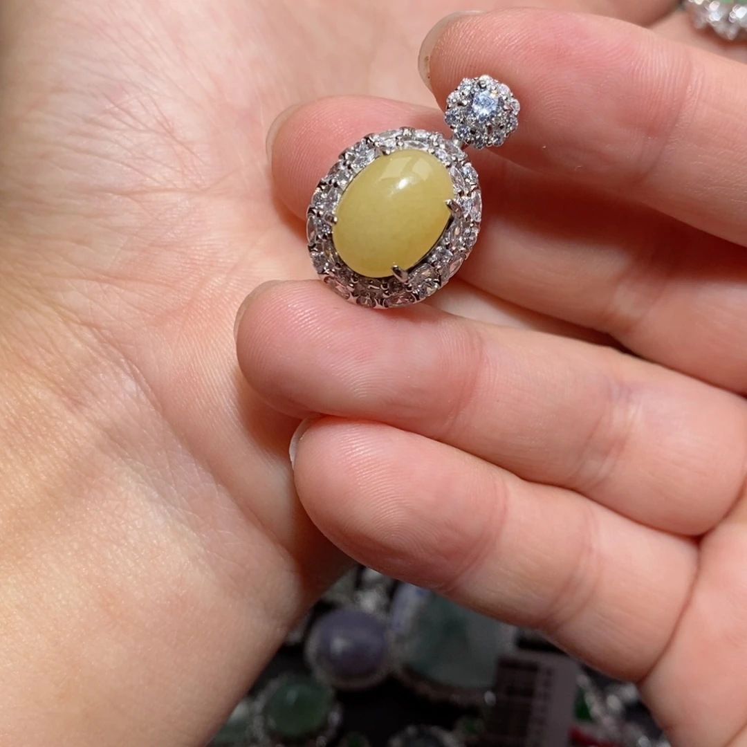 翡翠颈饰银S925镶嵌b j j k k