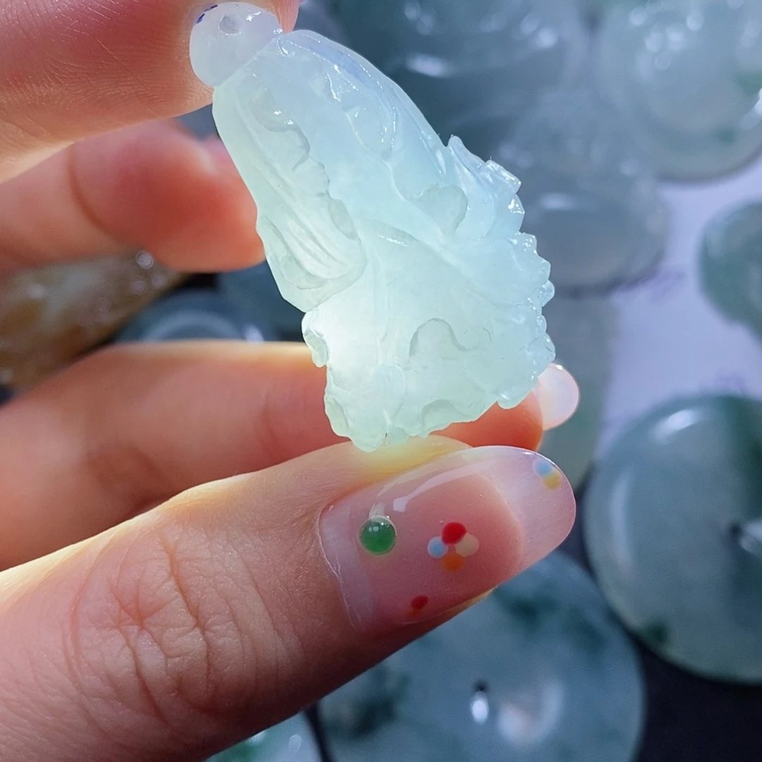 定制翡翠未镶嵌毛货付款后联系客服确认抛光