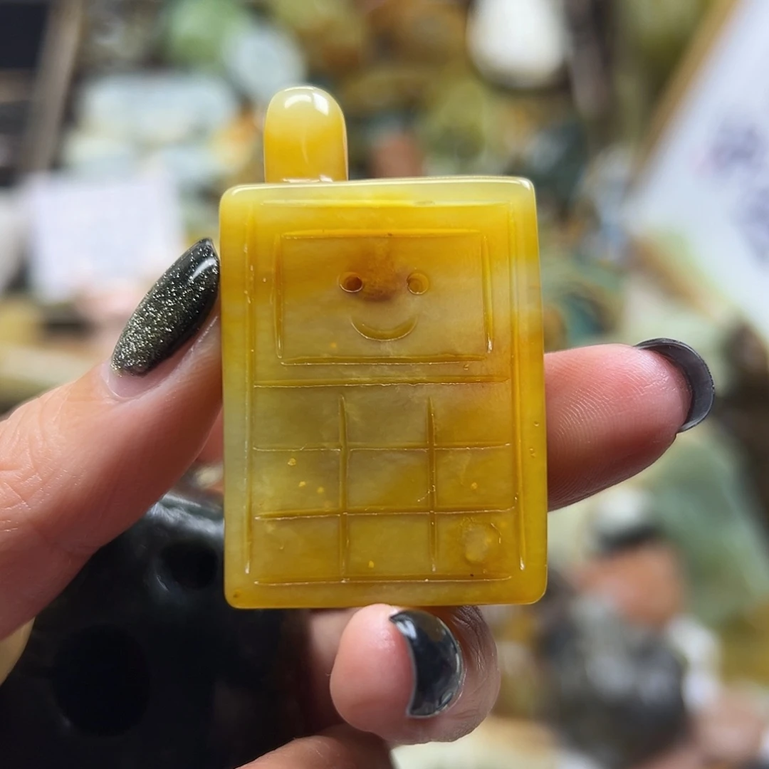 未镶嵌岫玉颈饰辽阳料手玩电话