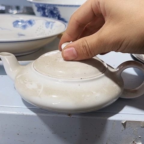 碗手工高岭土壶一个陶瓷