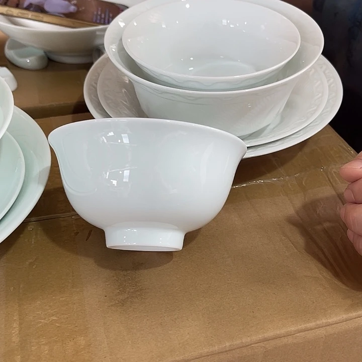瓷片云青4.75英寸米饭碗六个，包邮