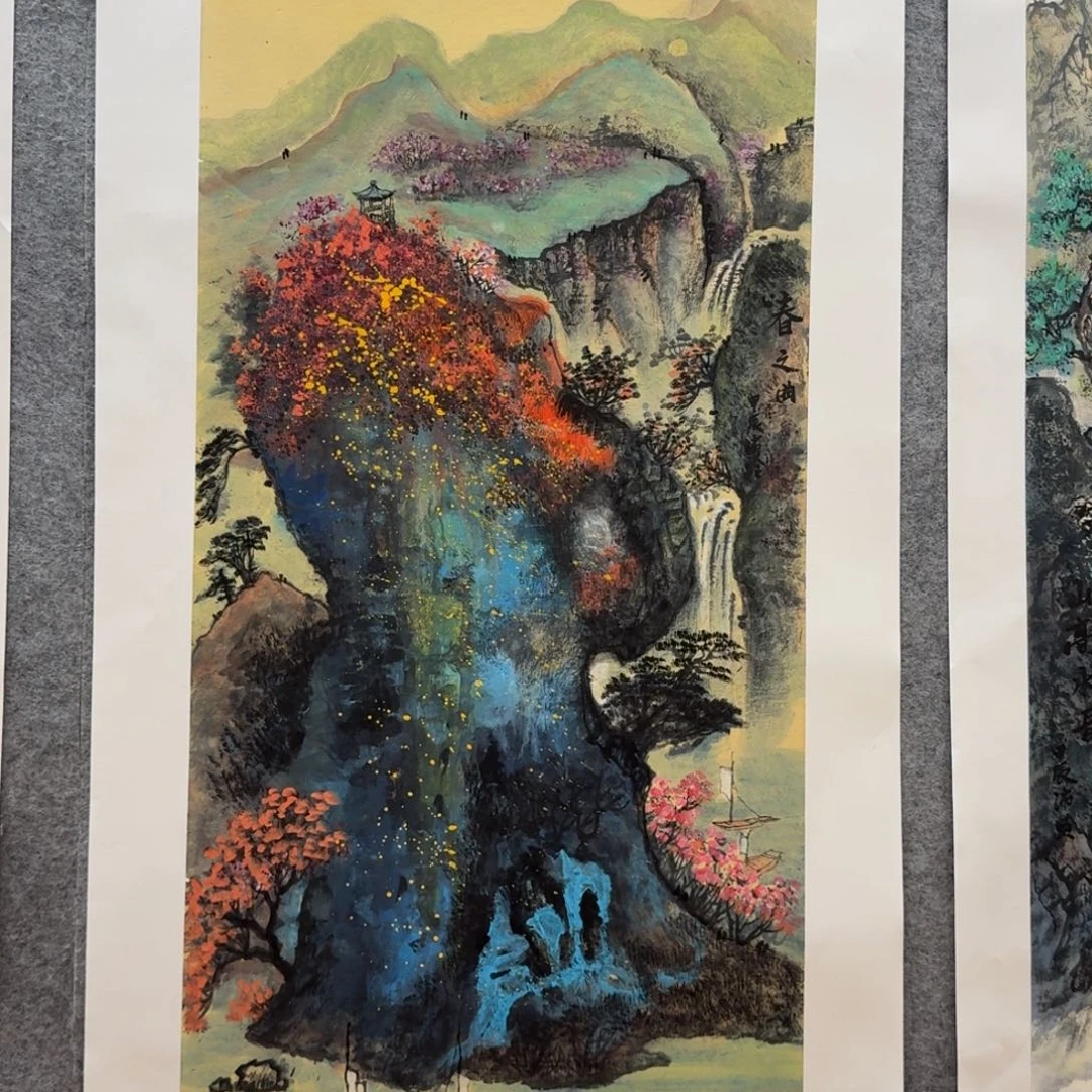 国画石老师作品三尺山水