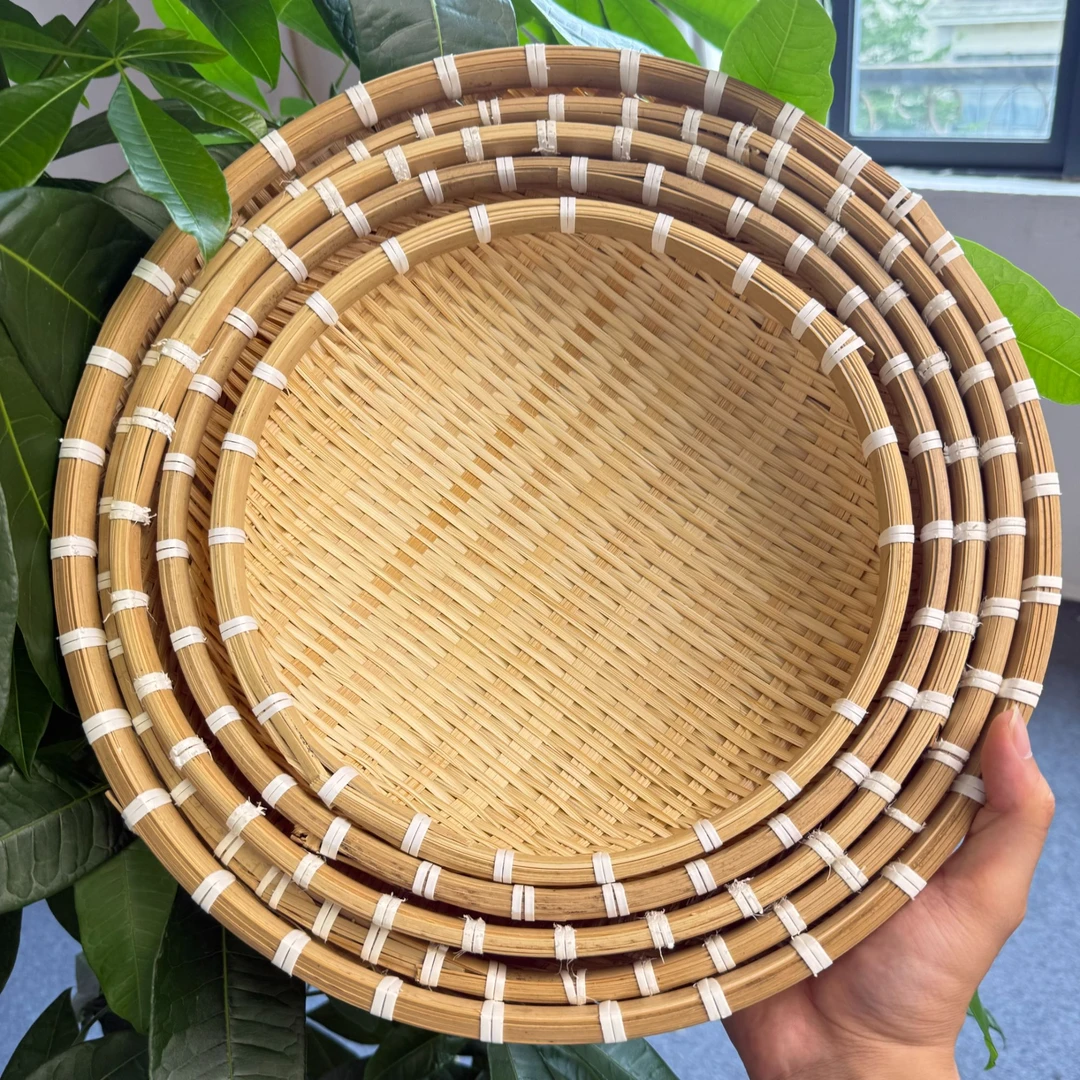 A85（五件套）馒头筐洗菜篮馍馍框鸡蛋筐36.33.30.28.25公分