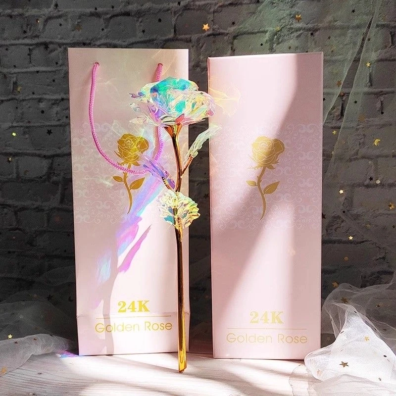 【520母亲节女神节专属】星空玫瑰永生花金箔送妈妈女友朋友礼物