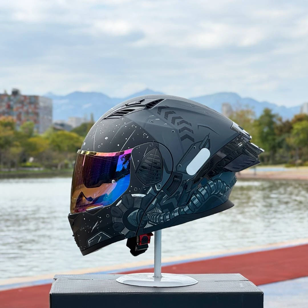 NBTK轻重量揭面盔小壳体揭面盔复古摩托车头盔四季nbtk巡航头盔