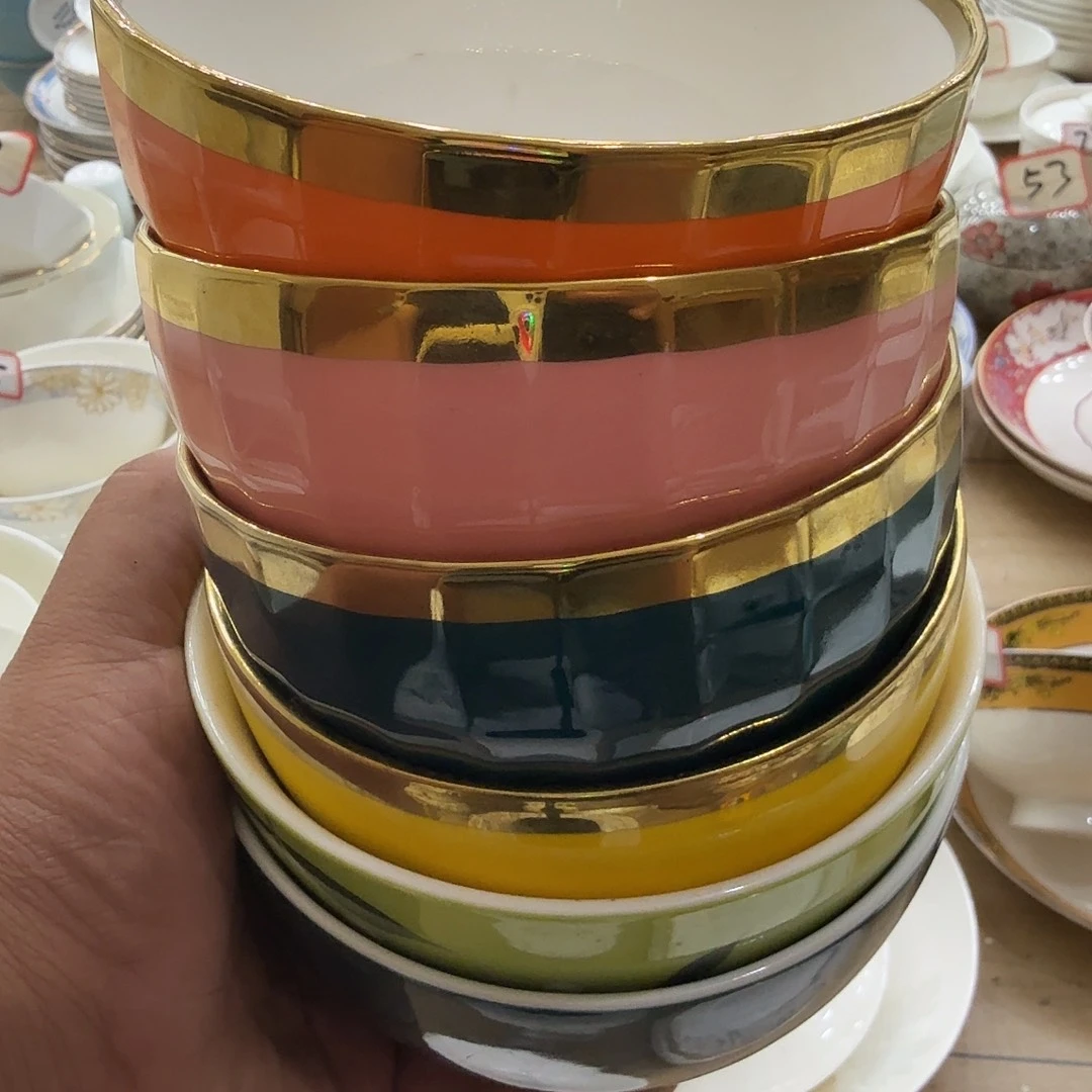 瓷景德镇陶瓷吃饭碗6个