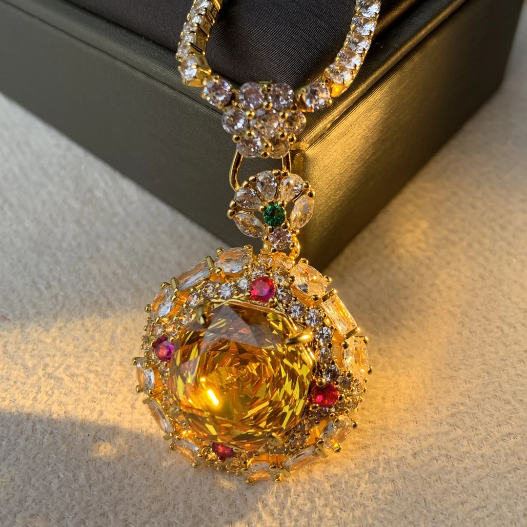 6090【项链】轻奢精品白金色女士项链赠礼盒