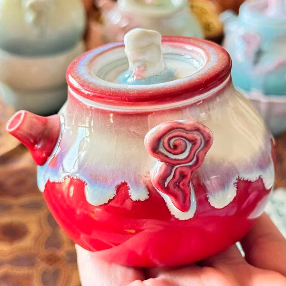 《映雪》窑变釉兔子茶壶轻奢浪漫组茶室茶具文创礼品