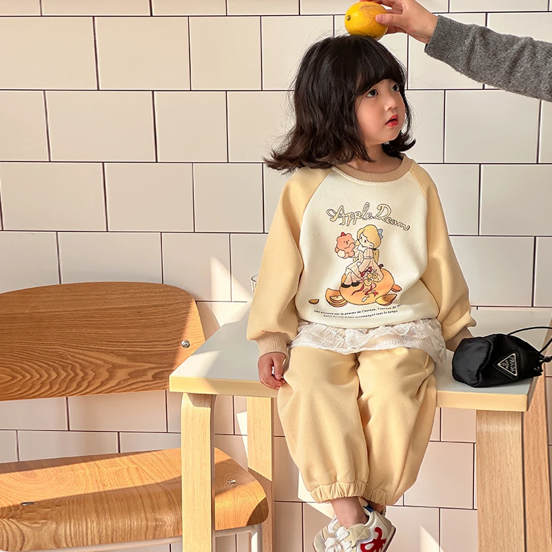 【橘子家】现货~女童洋气时髦套装2025春款儿童运动两件套HS61058