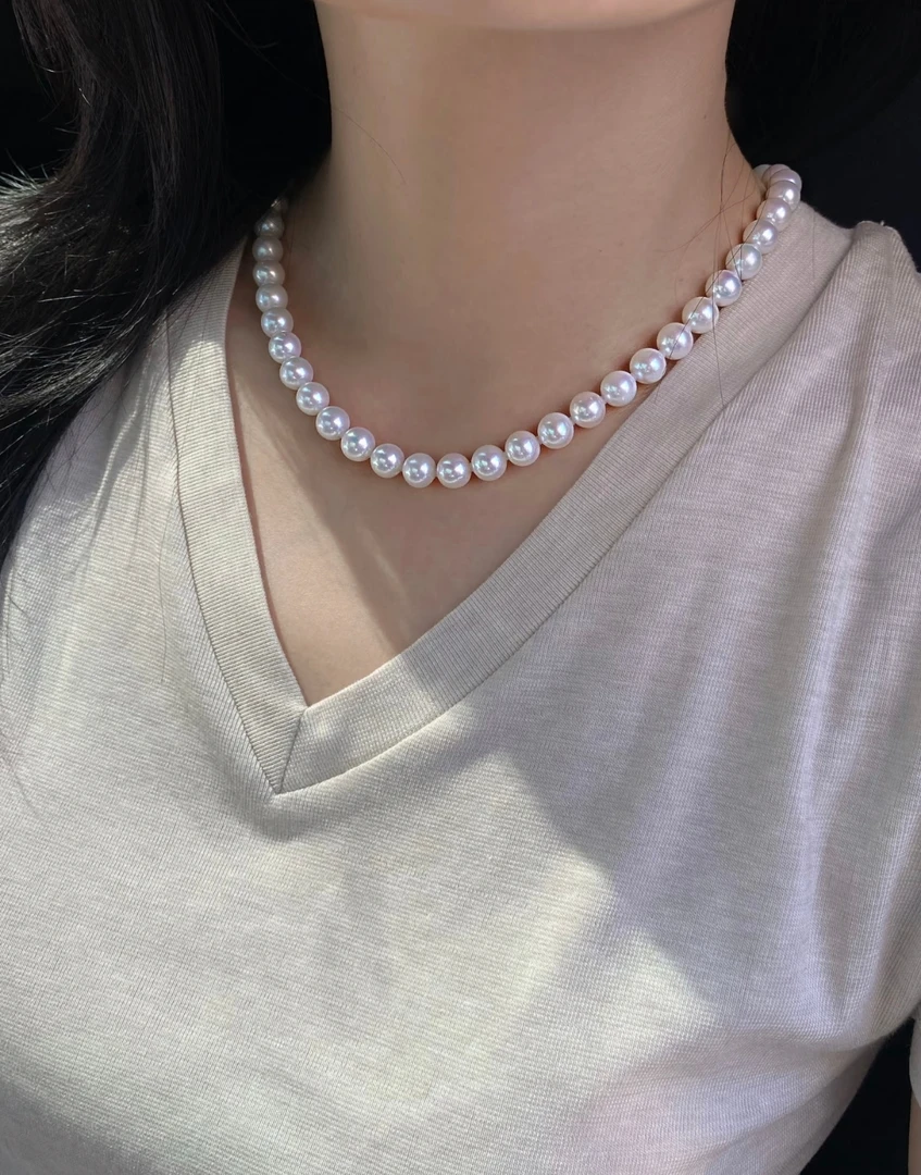 【东哥优选】天然淡水珍珠项链精致7mm左右   带大证