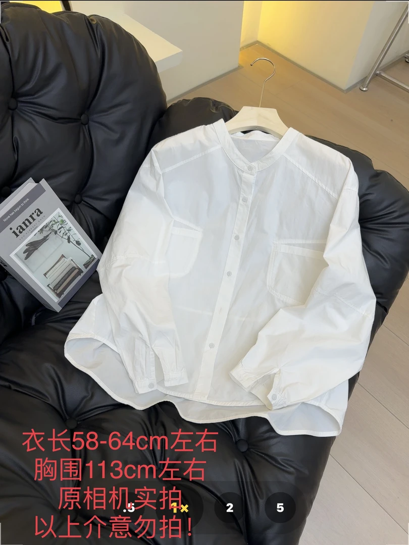 【七安倩】立领洋气双口袋衬衫上衣85030
