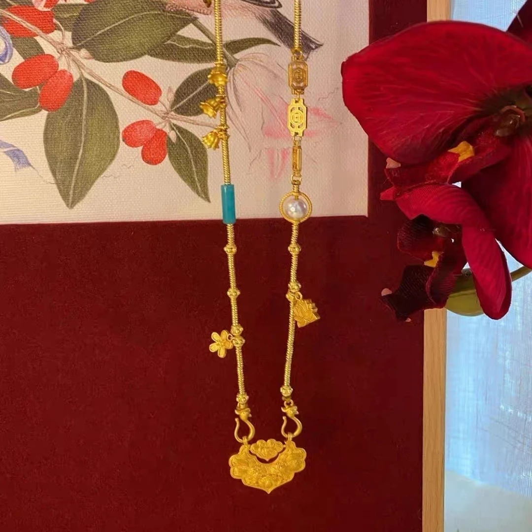 合金吊坠 黄色时尚錾刻双鱼精美锦鲤锁包【雯雯专享】HEJT096